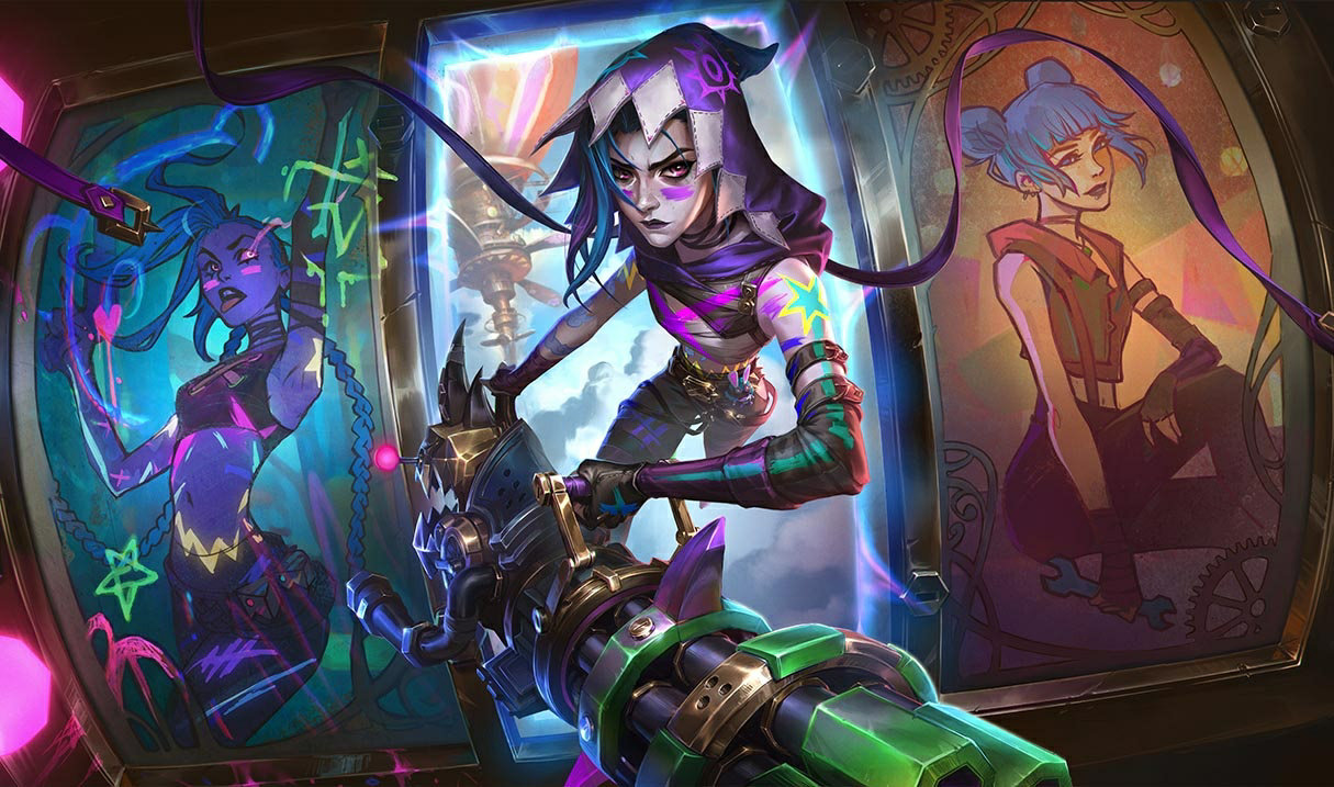 Arcane Fractured Jinx skin artwork